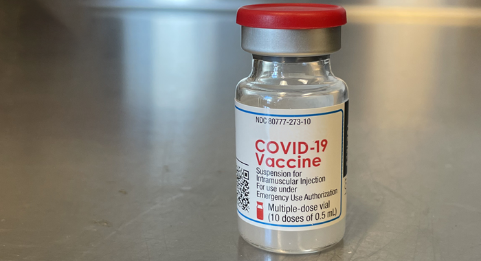A vial of the Covid-19 Vaccine.