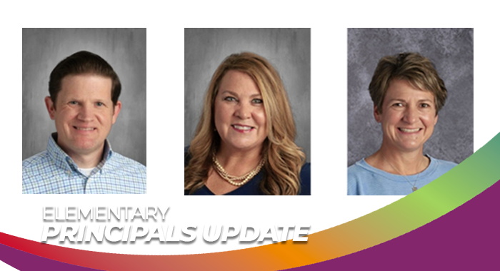Ernie Cox, Tammy Kuba and Monica Frey, elementary principals update.