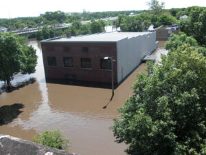 ESC Annex building during the flood of 2008. 