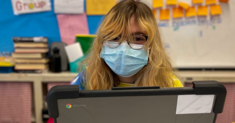 Student at laptop
