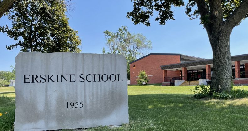 exterior of erskine elementary school