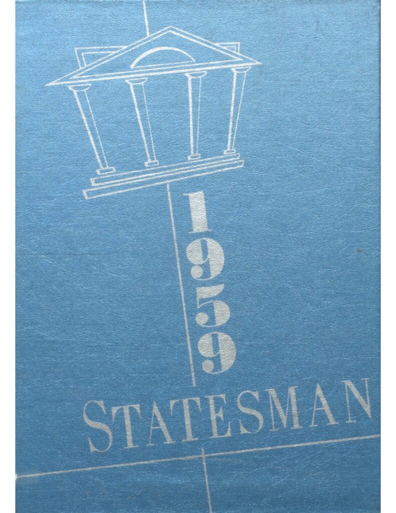 1959 Statesman Yearbook cover