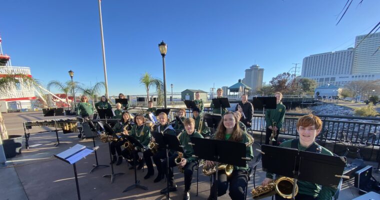 Kennedy Jazz band outdoor performance in New Orleans