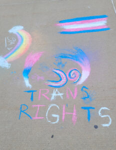 Gay Straight Alliance chalk art.