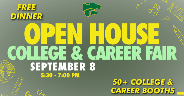 Open House will be September 8 from 5:30-7pm