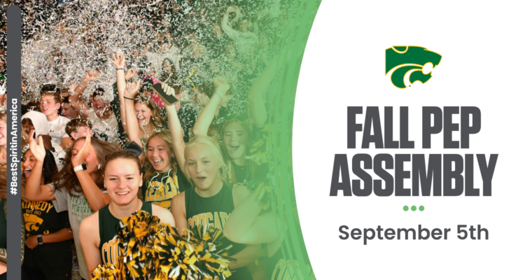 Our first pep assembly will be September 5th.