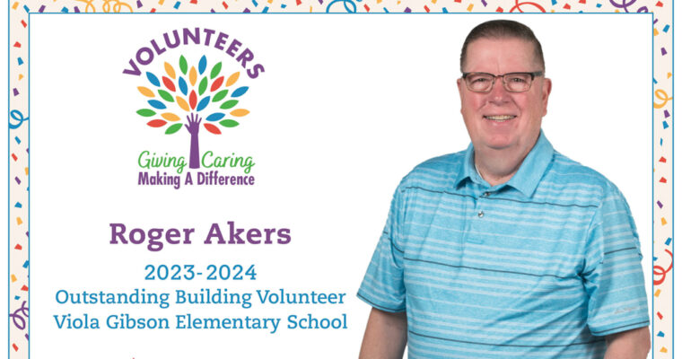 Roger Akers Viola Gibson volunteer of year 2023 24