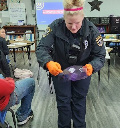 Dusting for prints demonstration