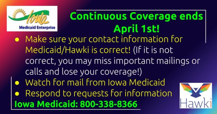 Medicaid/HawkI insurance