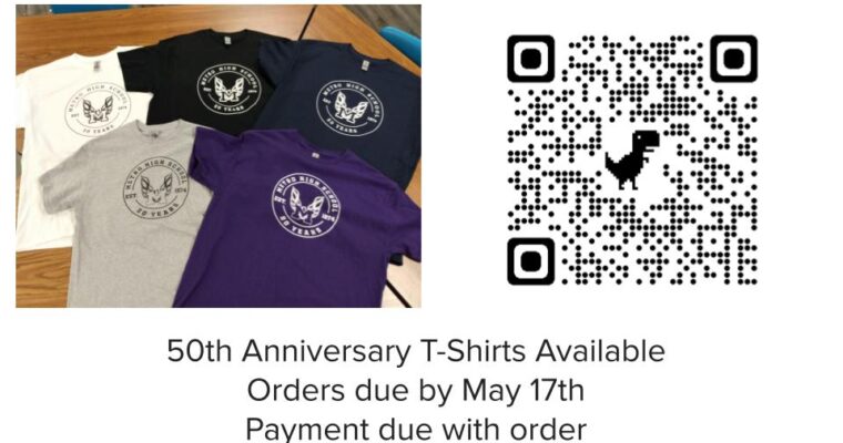 50th Anniversary T-Shirt Order Form