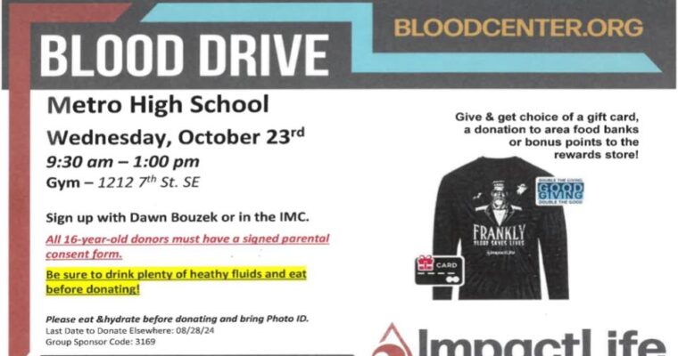 Fall blood drive