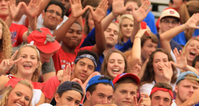 Washington student section at a game.