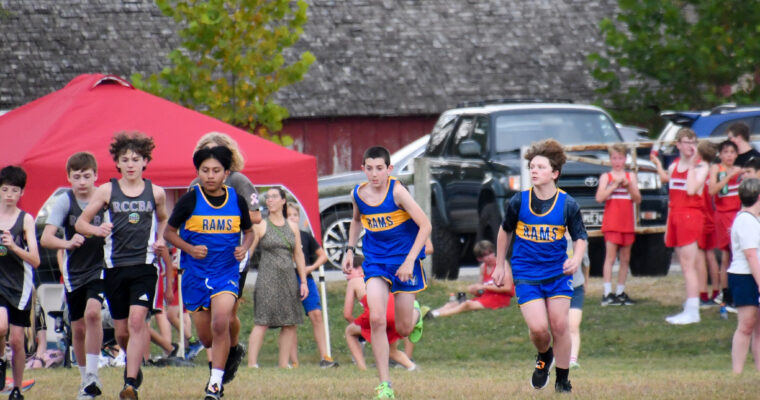 cross country runners at the start